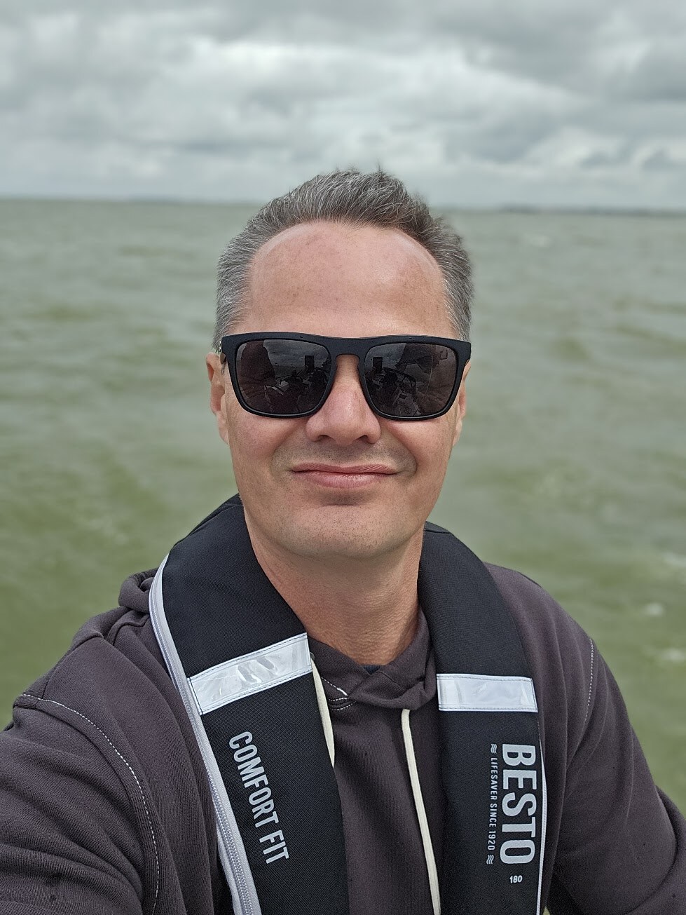 Arthur Hospers op het water